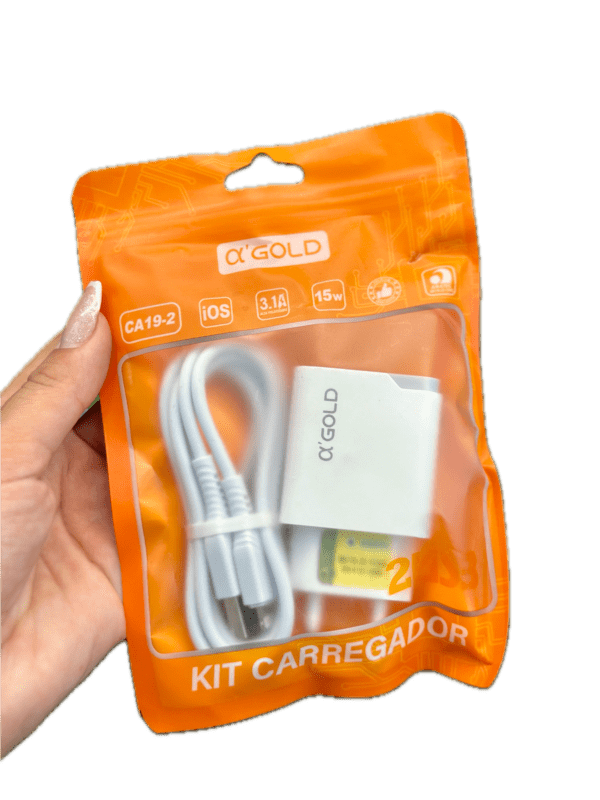 Kit carregador Gold IOS/Lightning
